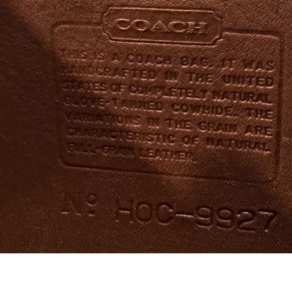 Coach Leather Vintage Legacy Willis #9927 British Tan has Hangtag Preloved - Picture 3 of 10